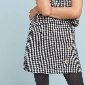 Maeve By Anthropologie Townsend Knit Tweed Houndstooth Skirt Women's Size 2
